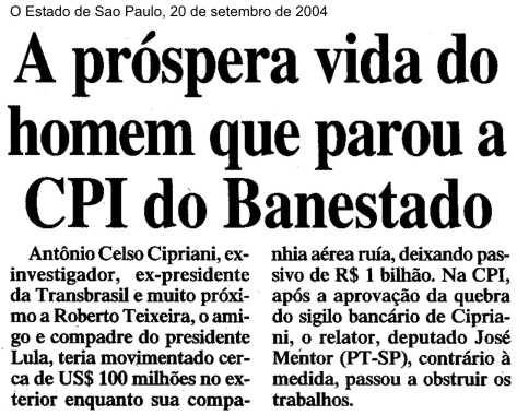 Em 2003, o Governo Lula teve a primeira grande chance de colocar a oposição formada por PSDB e PFL (atual DEM) contra a parede. Tratava-se da CPI do Banestado. O Partido dos Trabalhadores recuou. Dirceu e companhia preferiram negociar a aprovação da Reforma da Previdência e frustrou a população em mais um escândalo de evasão de divisas do país. - Foto:os.intocaveis