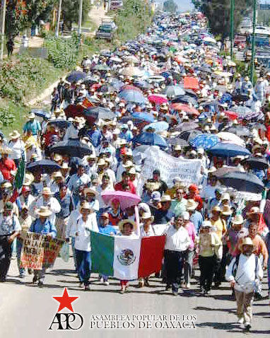 A defesa dos direitos fundamentais e do exercício da soberania política se conquista nas ruas e não nas urnas do sistema liberal-burguês. Um grande exemplo nos é dado pelo povo de Oaxaca, México, através de uma instância de síntese decisória como a APPO. - Foto:el enemigo común