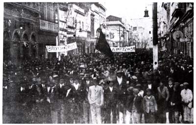 Em Porto Alegre, durante a Greve Geral de 1917, os trabalhadores organizados em torno da Federação Operária e sob coordenação da Liga de Defesa Popular, chegaram a fazer experiência de poder popular - Foto: