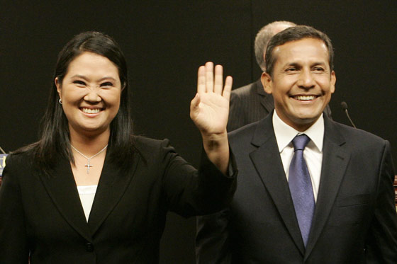 Holanta Humala, alvaradista tardío confronta a la hija del expresidentes Alberto Fujimori en la segunda vuelta de las elecciones presidenciales peruanas. El ambiente se pone caliente otra vez en Perú.  - Foto:alter-latina