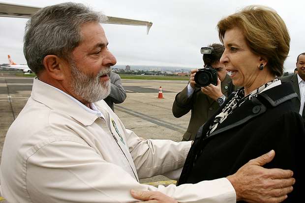 Yeda Rorato e Luiz Inácio da Silva em perfeita consonância quanto ao empréstimo entreguista do RS junto ao Banco Mundial.  - Foto:infoplanalto